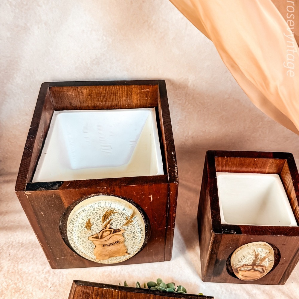 Wooden Kitchen Canister Set - Picture 4 of 11